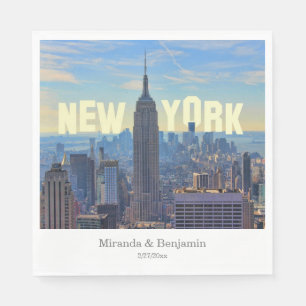 Servilleta De Papel Horizonte urbano de NYC ESB World Trade 2C L