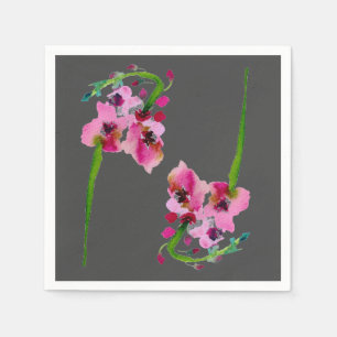 Servilleta De Papel Hormigón floral rosa de bonito