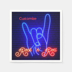 Servilleta De Papel Horns Up Rock 'n Roll