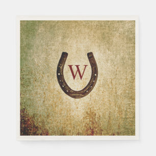 Servilleta De Papel Horseshoe Monogramed Lunch Napkin