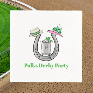 Servilleta De Papel Horseshoe, Sombreros Elegantes, Derby de Mint Jule