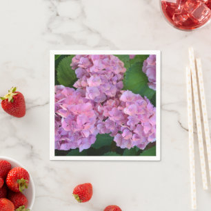Servilleta De Papel Hortensia elegante y rústica Hydrangea macrophylla