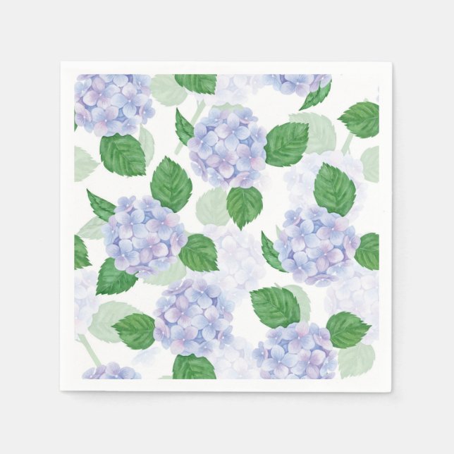 Servilleta De Papel Hortensia Floral (Anverso)