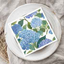 Servilleta De Papel Hortensias Azules | Hermoso Arbusto Floral