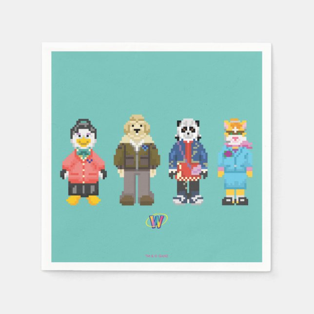 Servilleta De Papel Hosts de Webkinz Pixel (Anverso)