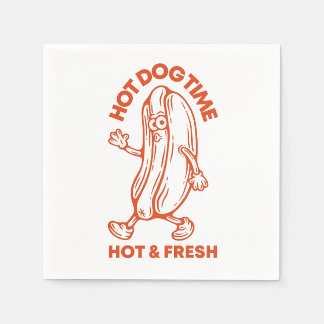 Servilleta De Papel Hot Dog Time (Anverso)