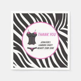 Servilleta De Papel Hot Pink Lingerie Party Thank You