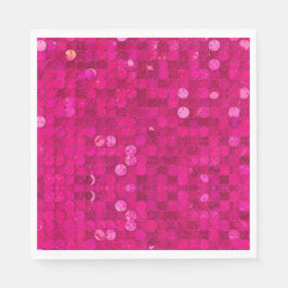 Servilleta De Papel Hot Pink Sequin