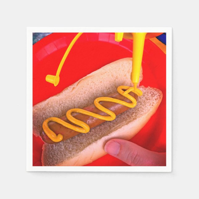 Servilleta De Papel Hotdog y Mustard - Napkin de papel (Anverso)