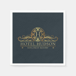 Servilleta De Papel Hotel Resort Branding Luxury Monogrammed