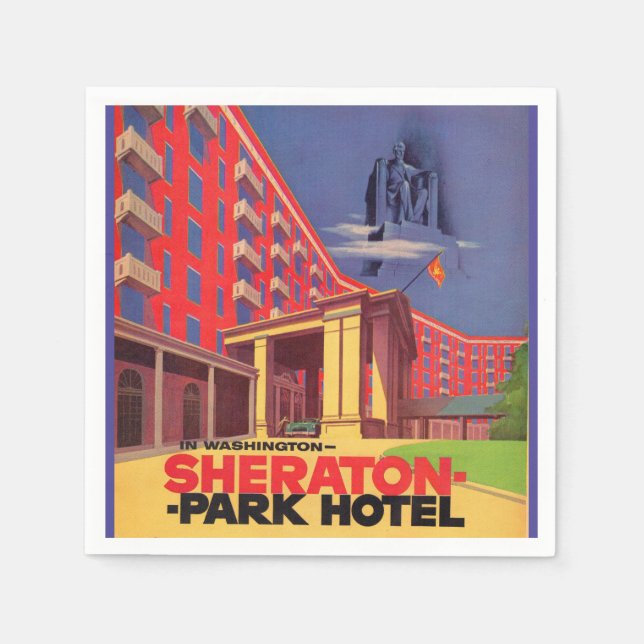 Servilleta De Papel Hotel Sheraton Park - Washington, DC y (Anverso)