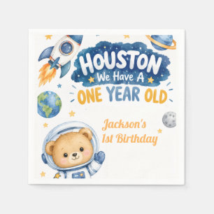 Servilleta De Papel Houston Tenemos Un Cumpleaños De 1 Año