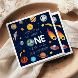 Servilleta De Papel Houston Tenemos Un Fiesta De Primer Cumpleaños De