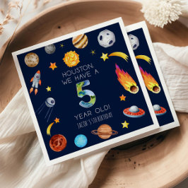 Servilleta De Papel Houston We Have A 5 Year Old 5th Birthday Party