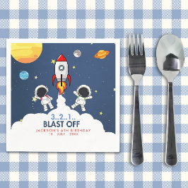 Servilleta De Papel "Houston, We Have a Party!" Birthday boy