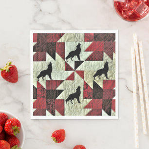 Servilleta De Papel Howling Wolf Quilt