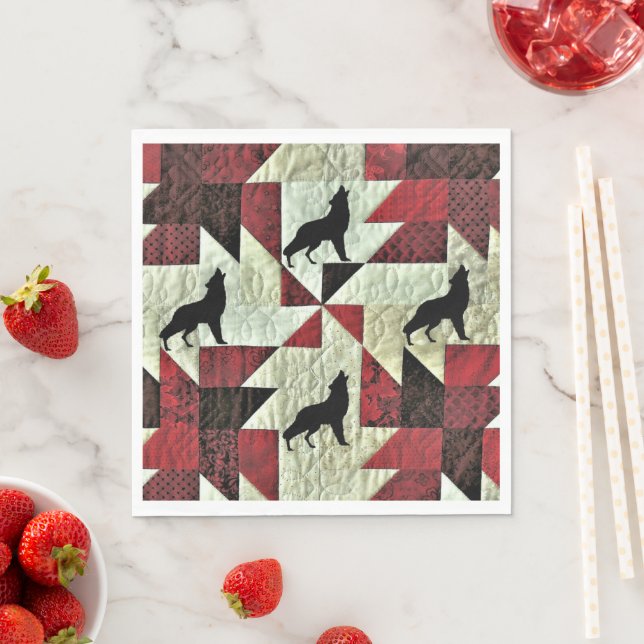 Servilleta De Papel Howling Wolf Quilt (In situ)