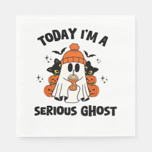 SERVILLETA DE PAPEL HOY SOY UN GRAVE CAFÉ DE FANTASMA DE HALLOWEEN
