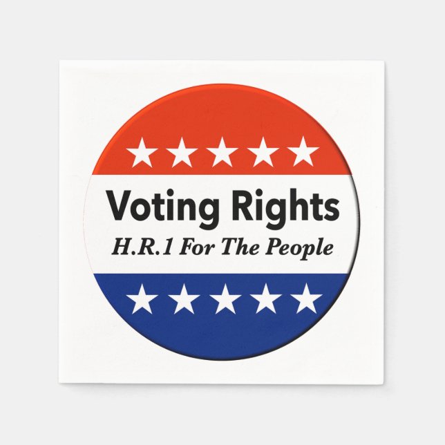 Servilleta De Papel HR1 Ley de derechos de voto para el pueblo (Anverso)