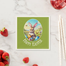 Servilleta De Papel Hübscher Osterhase in Landschaft - 