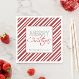 Servilleta De Papel Huelga de Navidades de Candy Cane | PERSONALIZADO