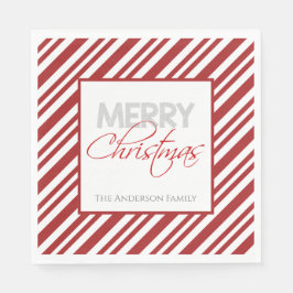 Servilleta De Papel Huelga de Navidades de Candy Cane | PERSONALIZADO