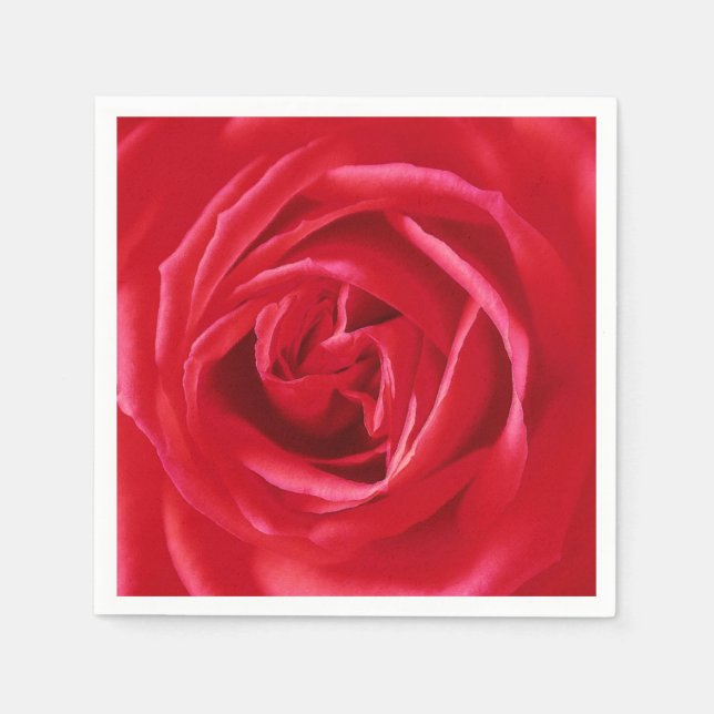 Servilleta De Papel Huella rosa roja (Anverso)