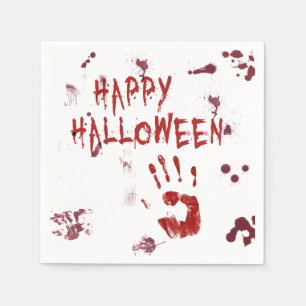 Servilleta De Papel Huella Sangrienta Halloween - Napkin de papel