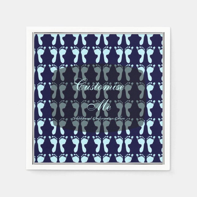 Servilleta De Papel Huellas de bebé (niño) (Anverso)