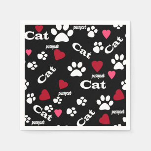 Servilleta De Papel Huellas de gato