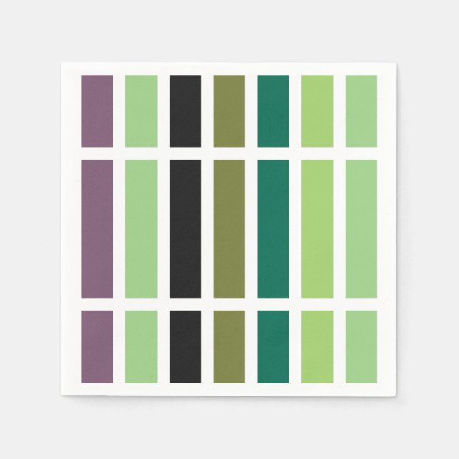 Servilleta De Papel Hues negros morados verdes (Anverso)