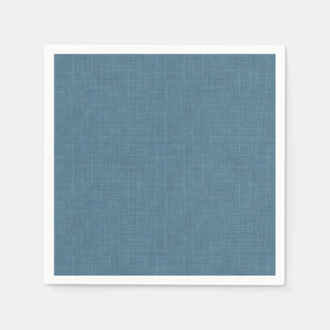 Servilleta De Papel Hueso de arenque texturado azul. (Anverso)