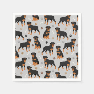 Servilleta De Papel Huesos y toallas de garras de perro de Rottweiler