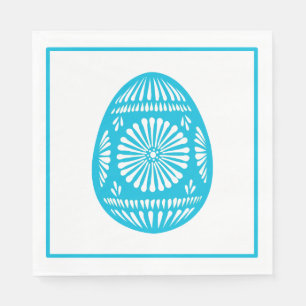 Servilleta De Papel Huevo de Pascua de estilo ucraniano (Aqua)