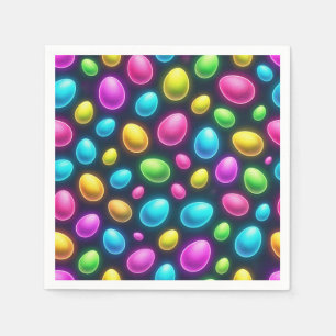 Servilleta De Papel Huevo de Pascua/Primavera de colores vivos/neón