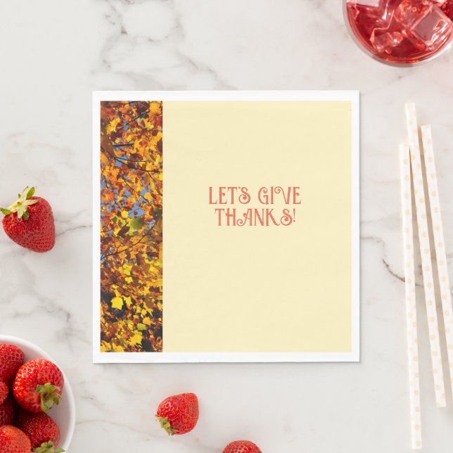 Servilleta De Papel Huevo White Dinner Feliz Gracias por dar (In situ)