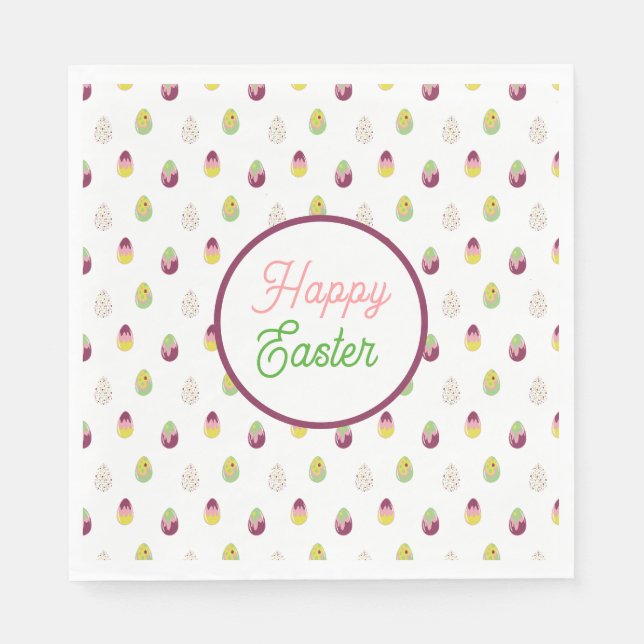 Servilleta De Papel Huevos de Pascua. (Anverso)