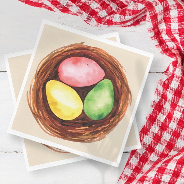 Servilleta De Papel Huevos de Pascua acuarela. (Subido por el creador)