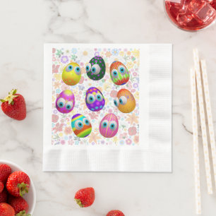 Servilleta De Papel Huevos de Pascua lindos y divertidos dibujos anima