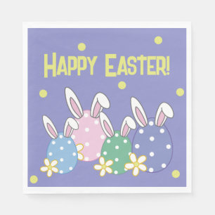 Servilleta De Papel Huevos de pera confitada Happy Easter Napkins (púr