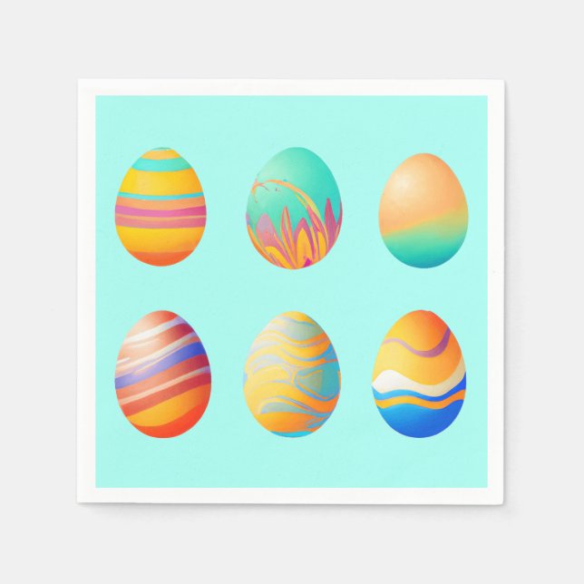 Servilleta De Papel Huevos Pastel Swirl Easter (Anverso)