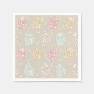 Servilleta De Papel Huevos simples de Pascua Pastel