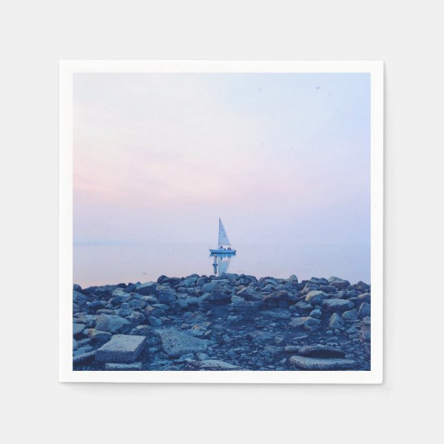 Servilleta De Papel Huir en barco  (Anverso)