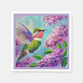 Servilleta De Papel Hummingbird & Lilacs Papel y toallas de tela