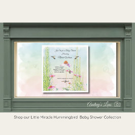Servilleta De Papel Hummingbird & Wildflower Baby Shower