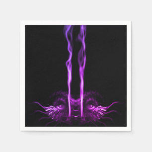 Servilleta De Papel Humo de dragón negro y morado
