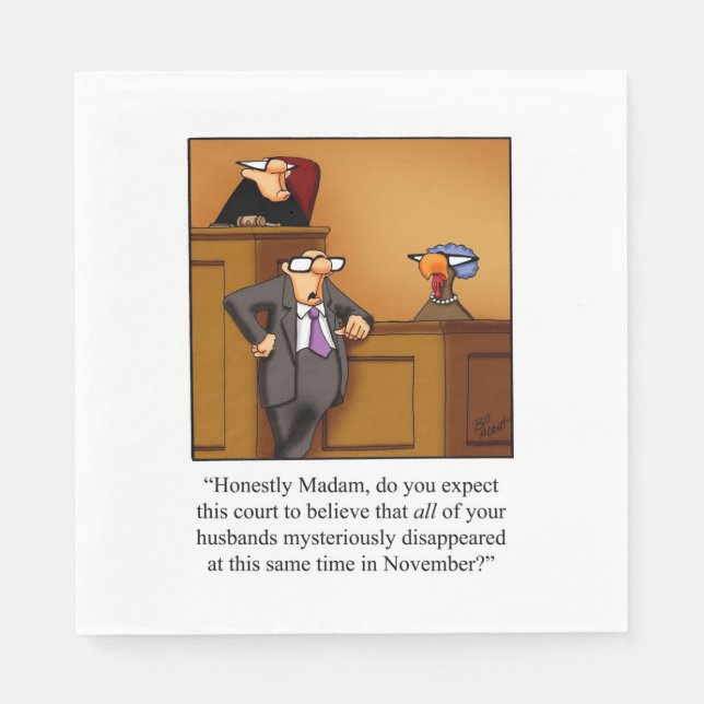 Servilleta De Papel Humor de Acción de Gracias Napkins (Anverso)