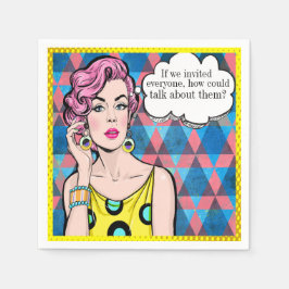 Servilleta De Papel Humor de arte pop Cocktail Napkin