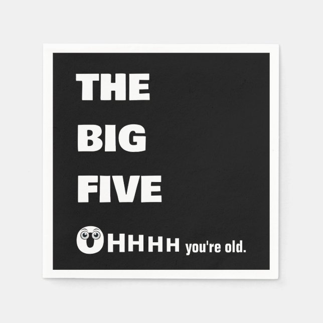 Servilleta De Papel Humor de Cumpleaños 50 Envejeciendo  (Anverso)