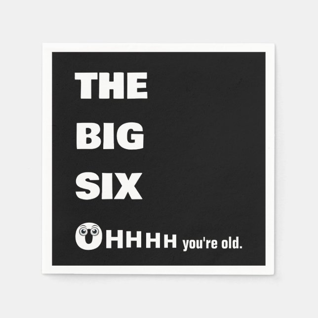 Servilleta De Papel Humor de Cumpleaños 60 Envejeciendo  (Anverso)